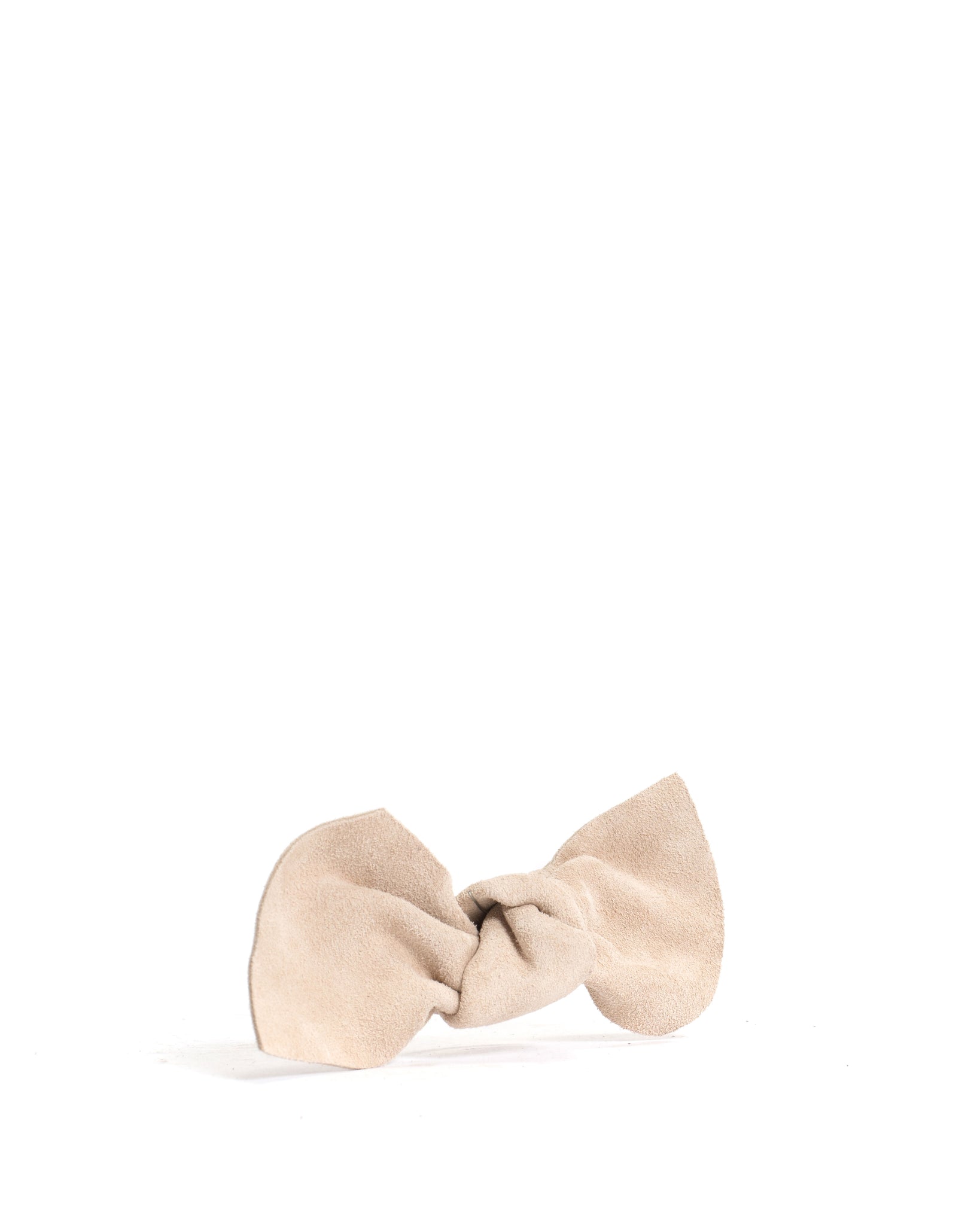 Linnie hair elastic grand bow Calf suede Vanilla cream