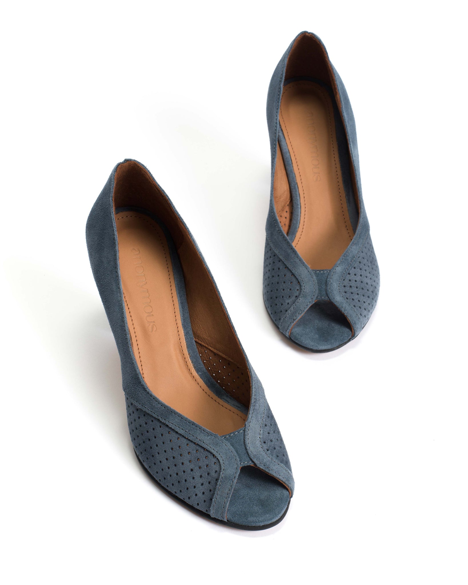 Alania Calf Suede Denim Blue