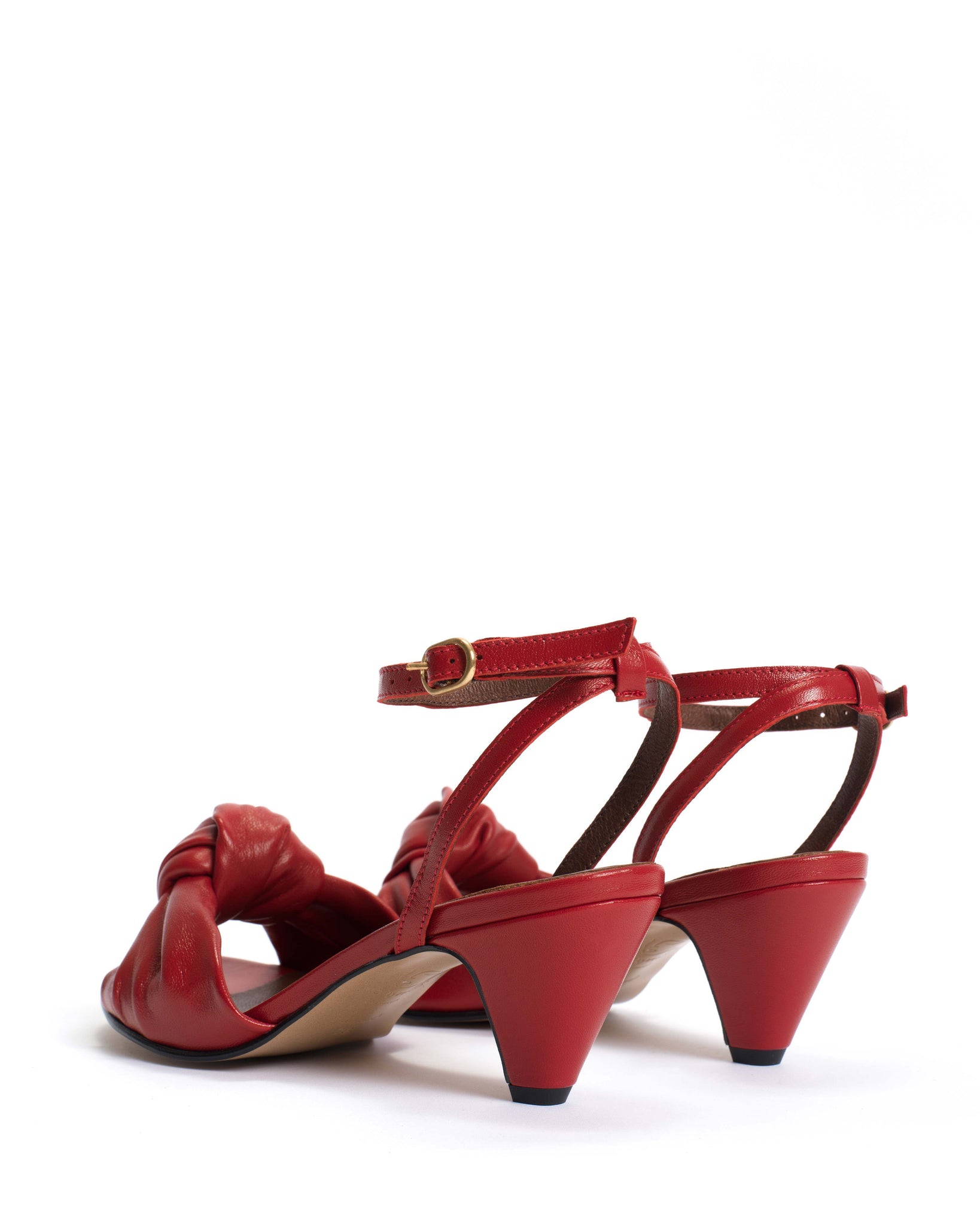 Aliza 50 stiletto Shiny lamb Ruby red