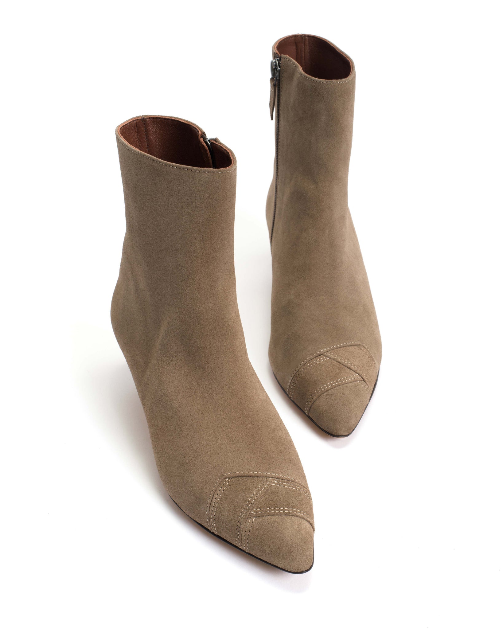 Avy 40 stiletto Calf suede Mushroom