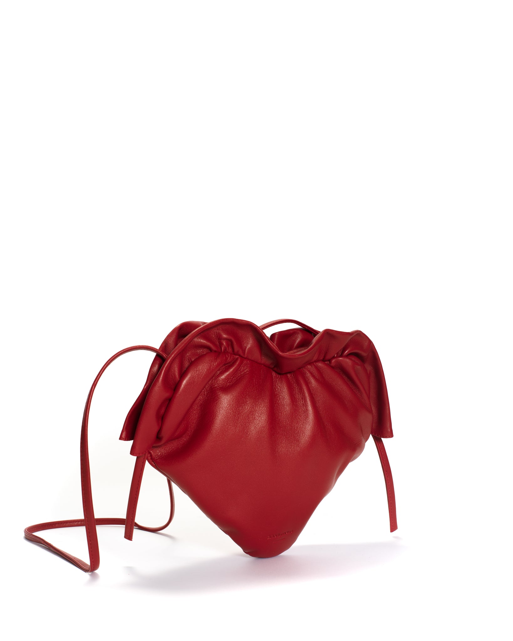 Zally heart bag Shiny lamb Ruby red