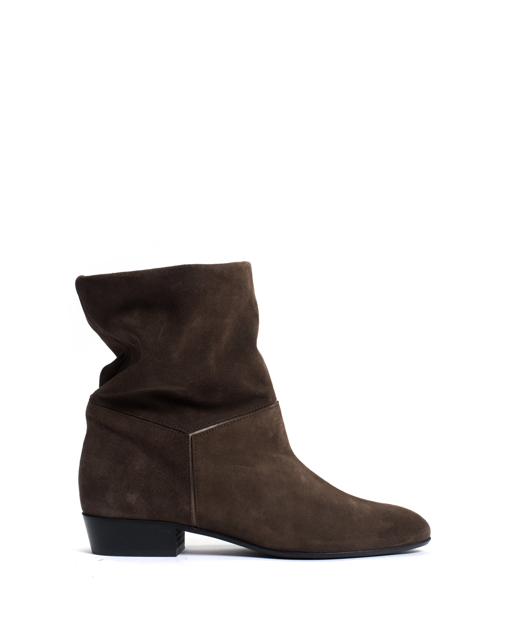 Jassi 20 Calf suede & sleek leather Coffee brown & dark taupe