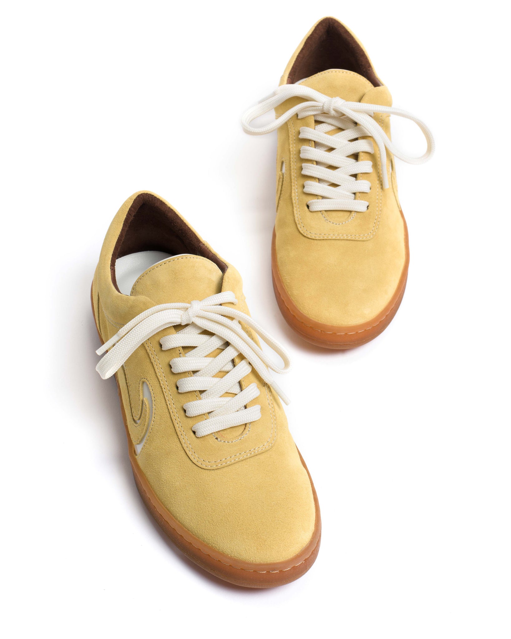 Blaire Calf suede & polished soft calf Pineapple ice & sand white