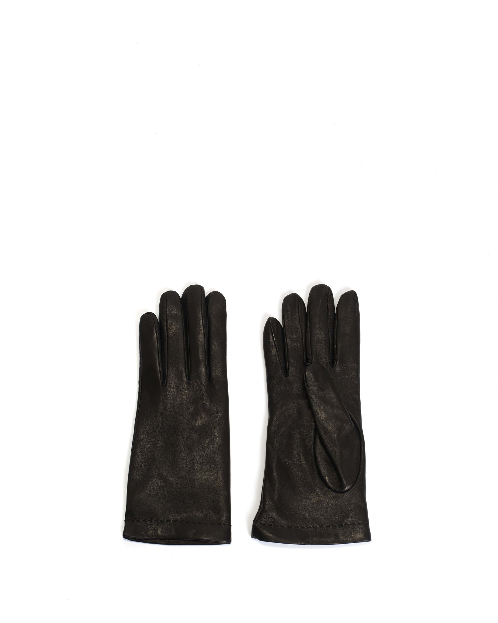 Bridget leather cashmere glove Lamb leather & 100% cashmere Black & taupe