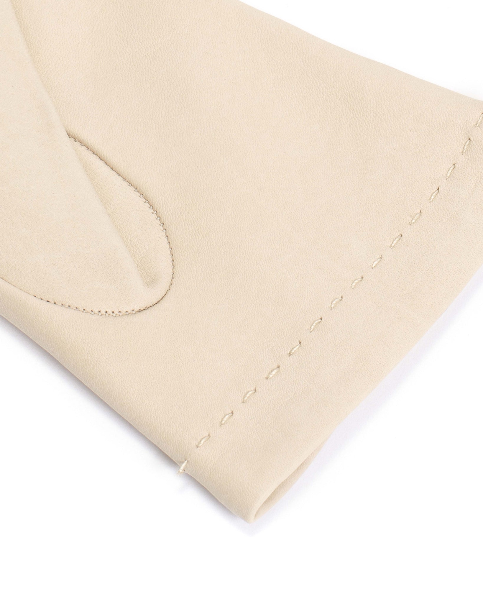 Bridget leather cashmere glove Lamb leather & 100% cashmere Off white & taupe