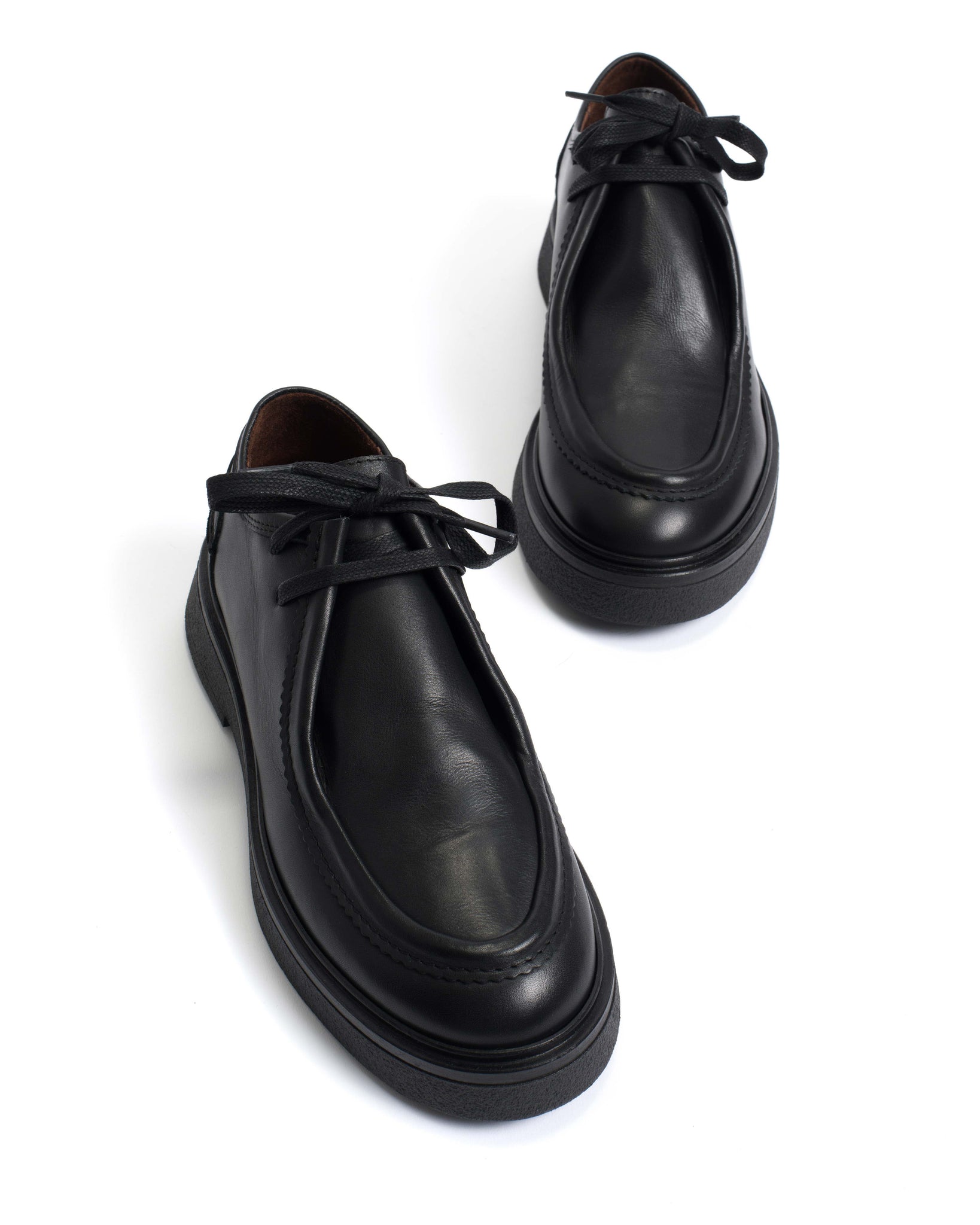 Chez flats Soft calf Black & Black