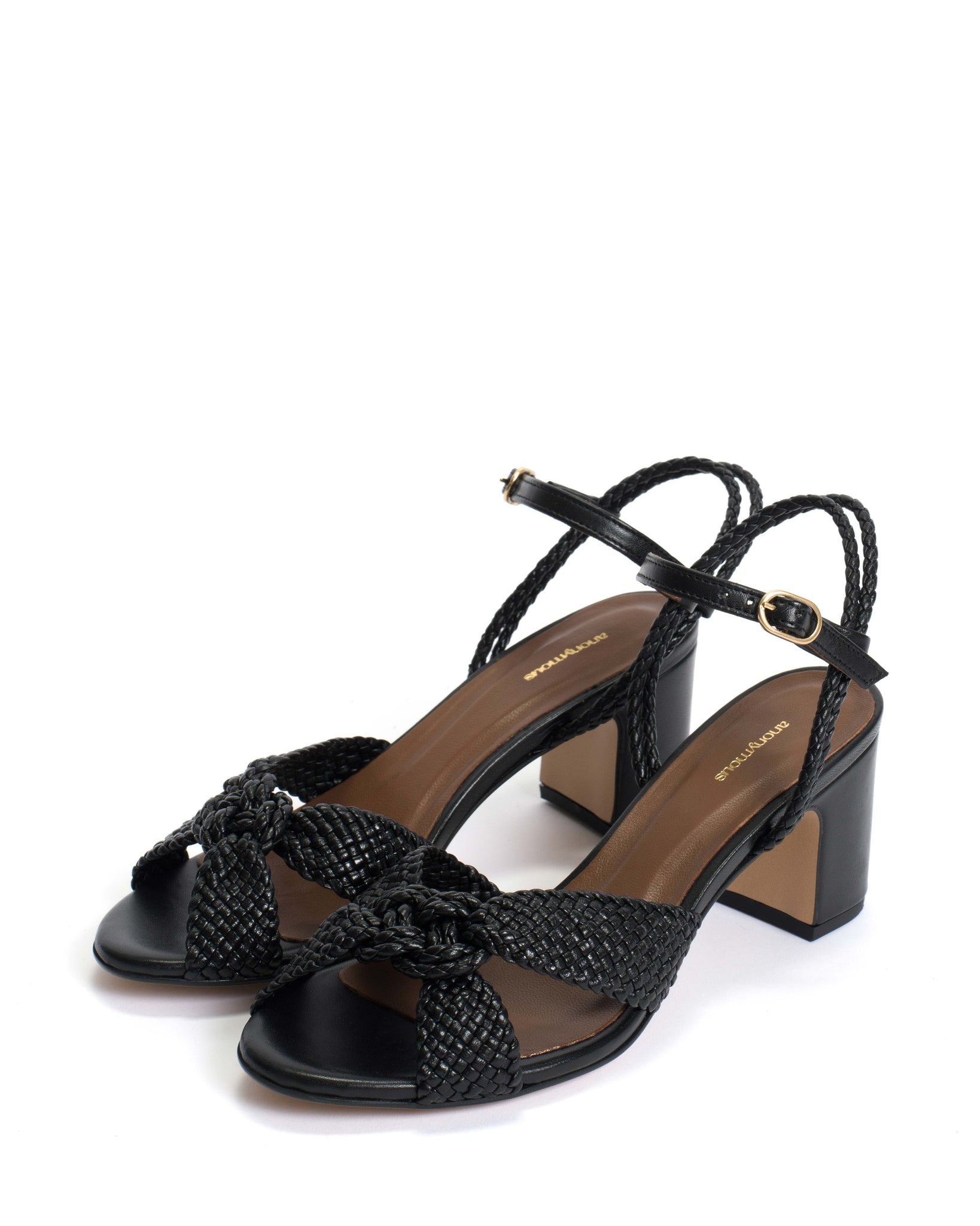 Dilaya 55 Hand-braided leather Black