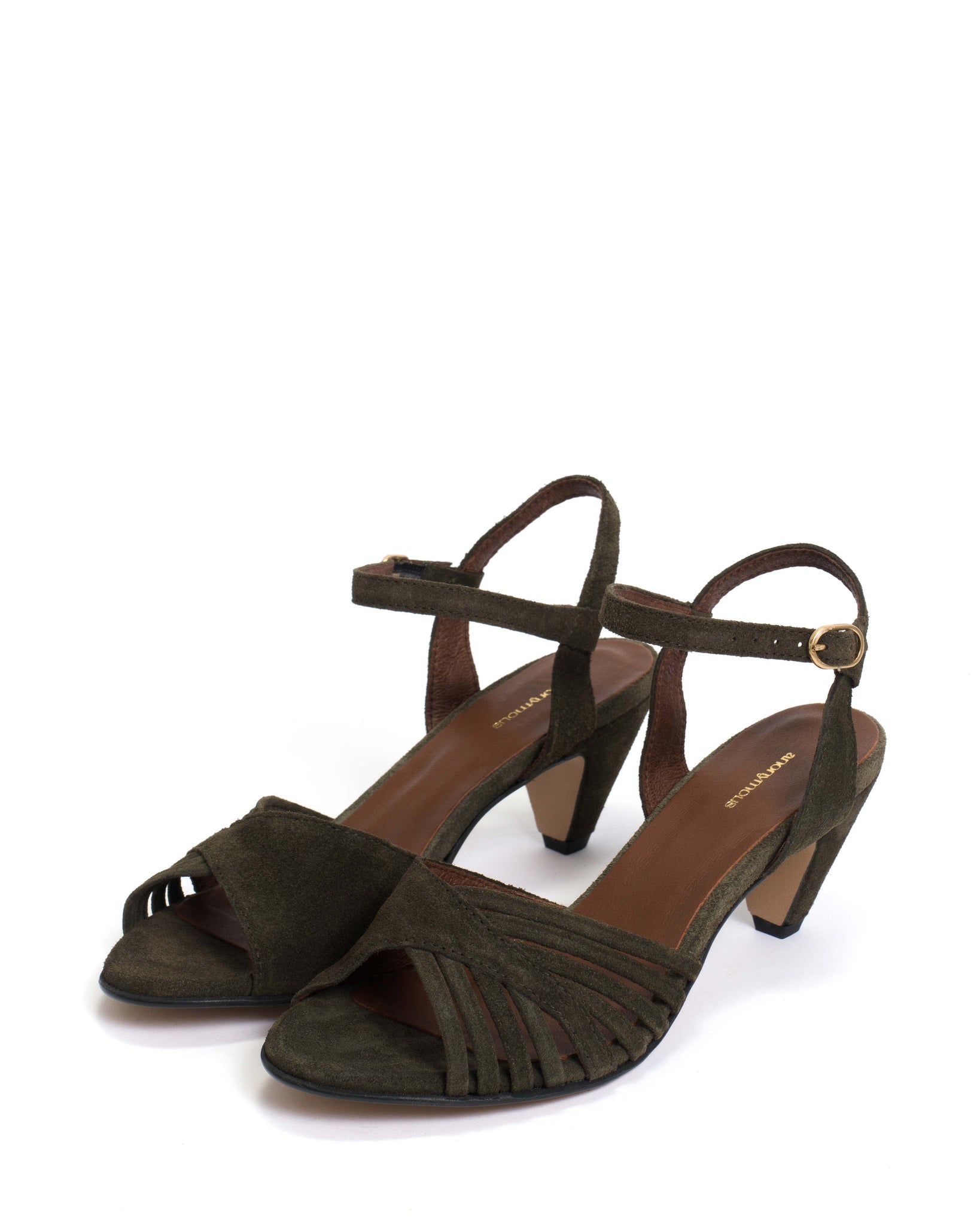 Hermine Calf suede Olive green