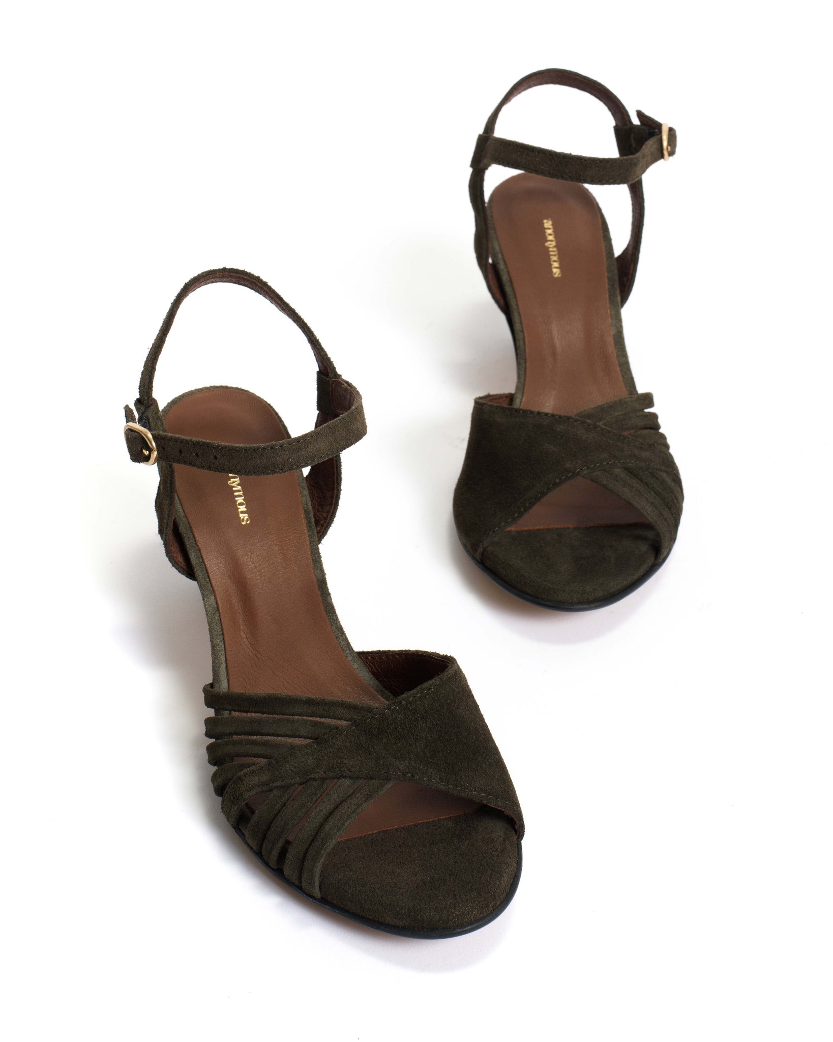 Hermine Calf suede Olive green