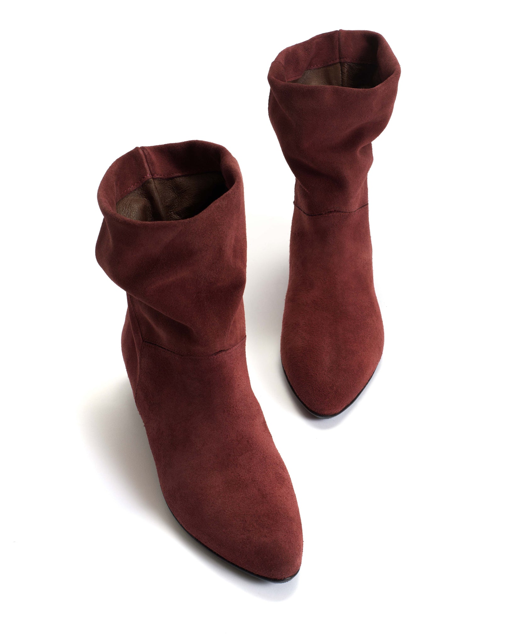 Jassi 20 Calf suede & sleek leather Pomegranate