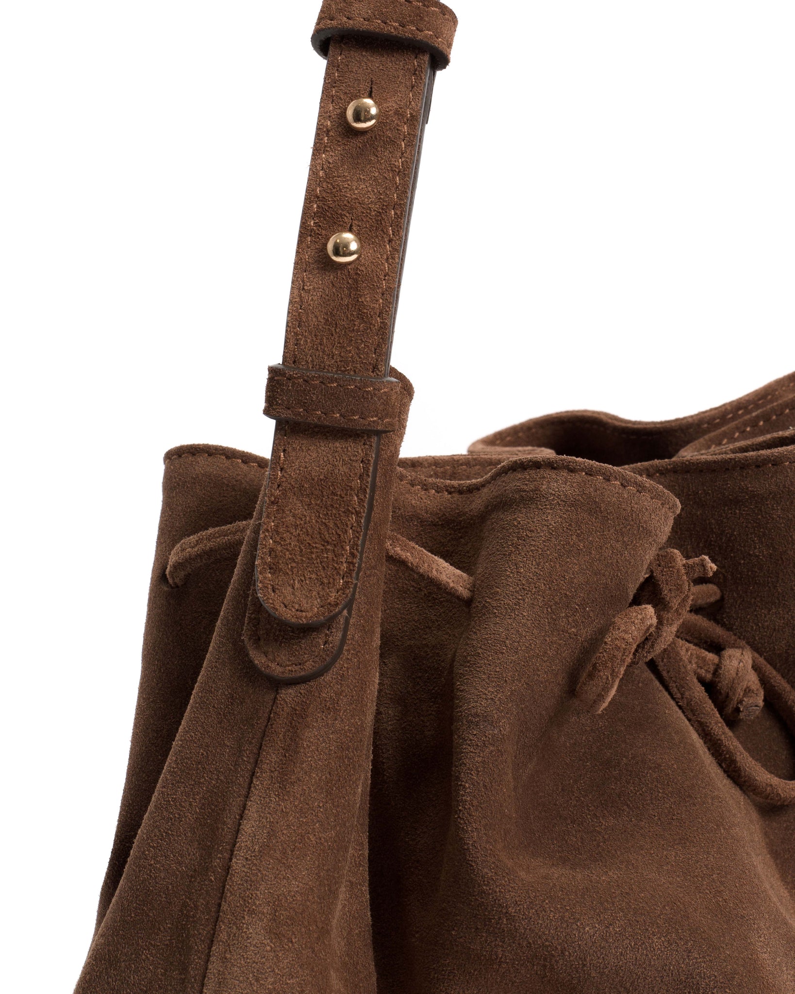 Kacey grand bucket bag Calf suede Coconut