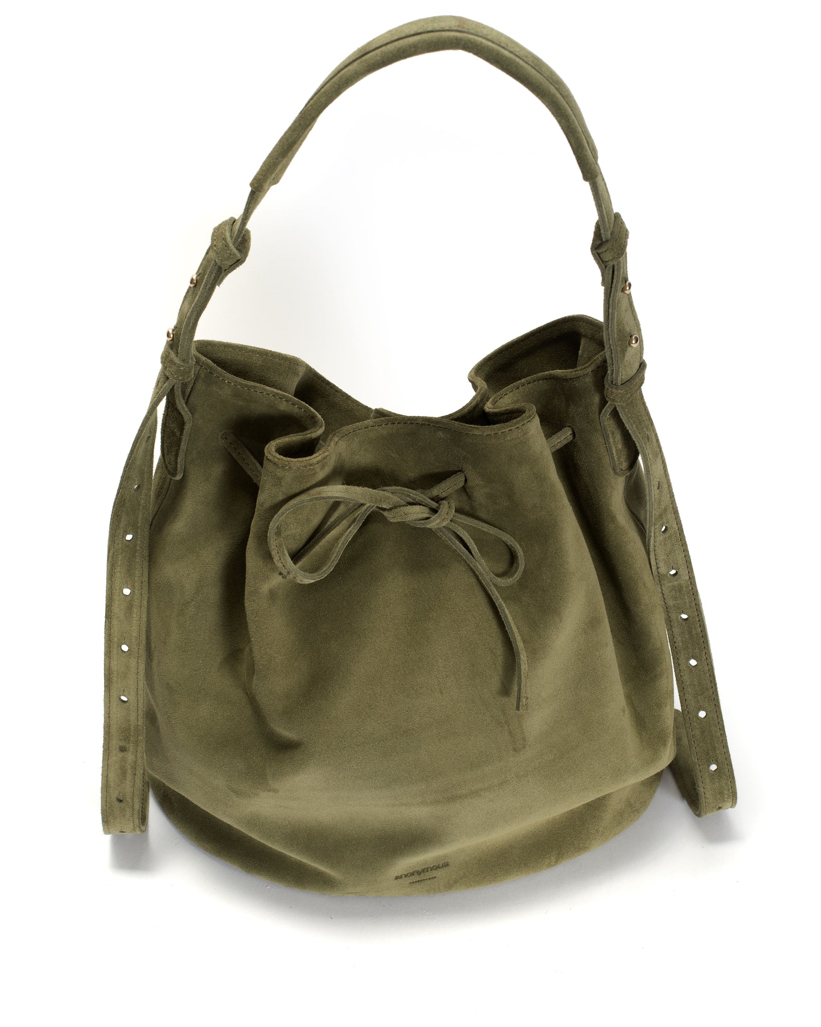 Kacey grand bucket bag Calf suede Olive green