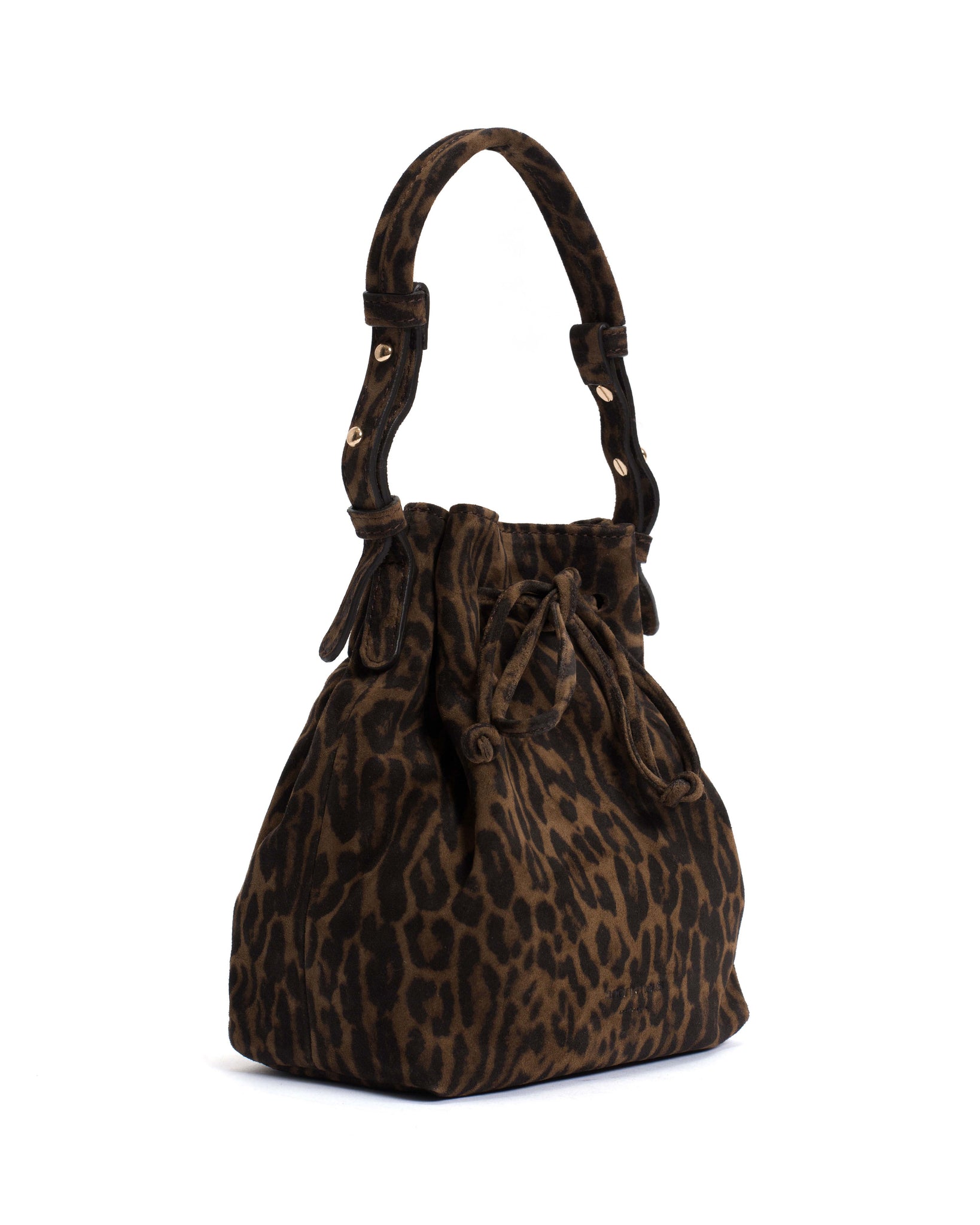 Kacey petite bucket bag Calf suede print Jaguar