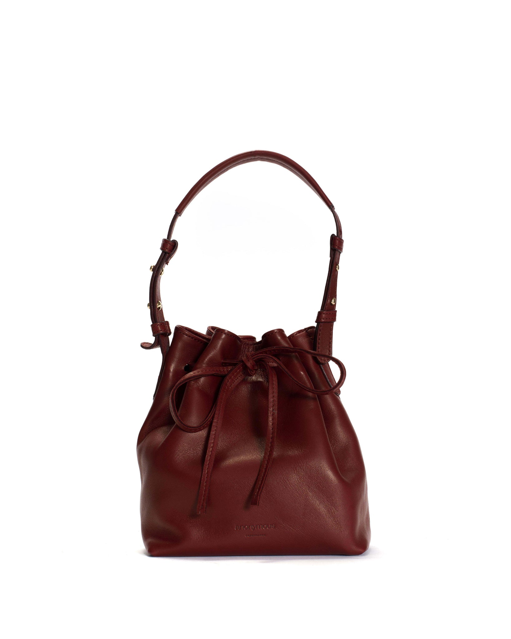 Kacey petite bucket bag Silky lamb Pomegranate