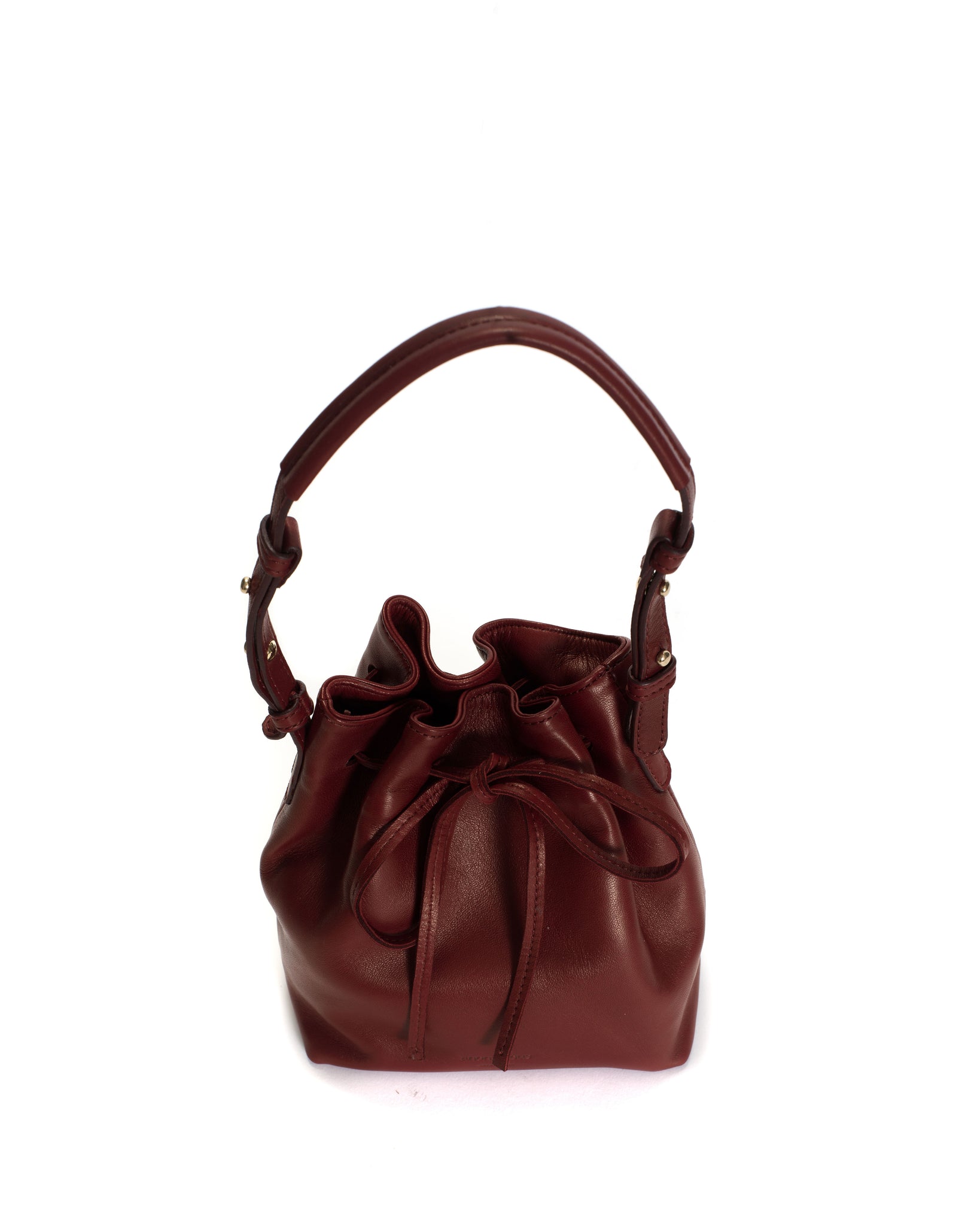 Kacey petite bucket bag Silky lamb Pomegranate