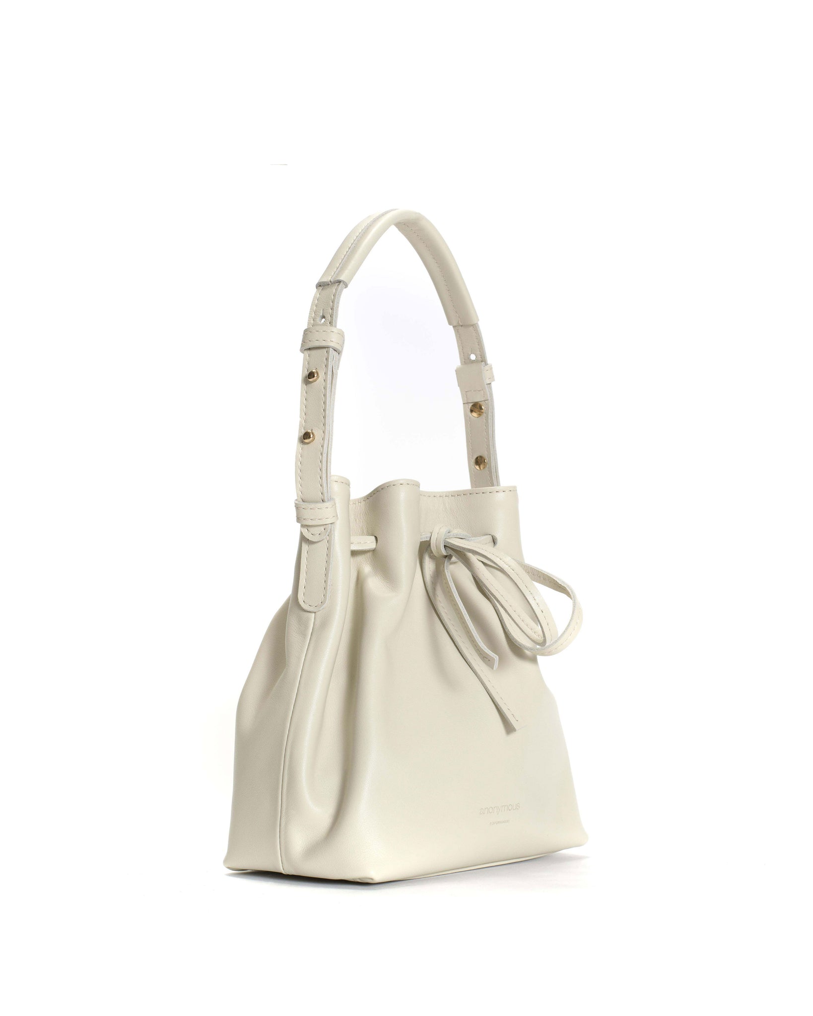 Kacey petite bucket bag Soft calf Milk white