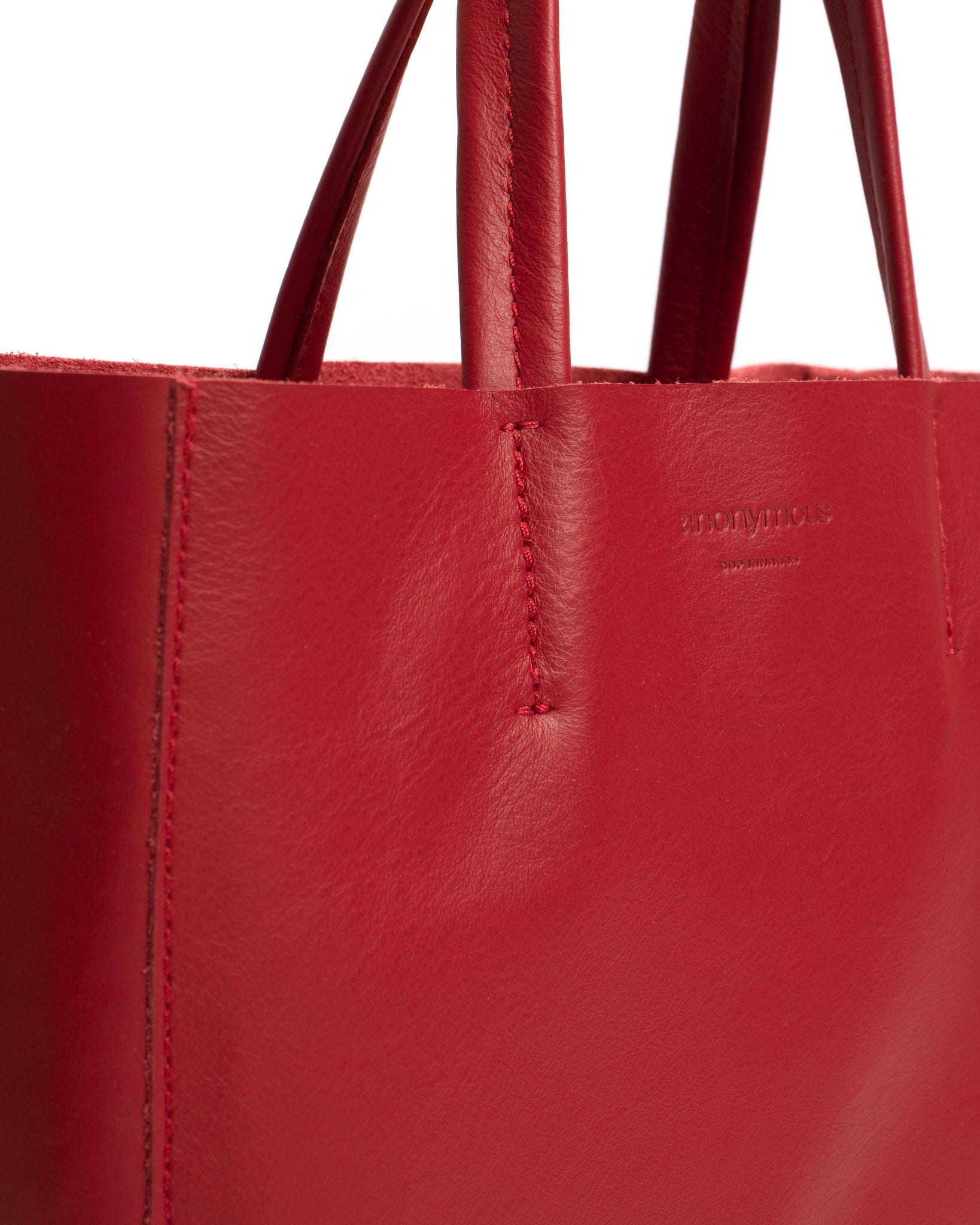 Linea shopper Soft calf Ruby red