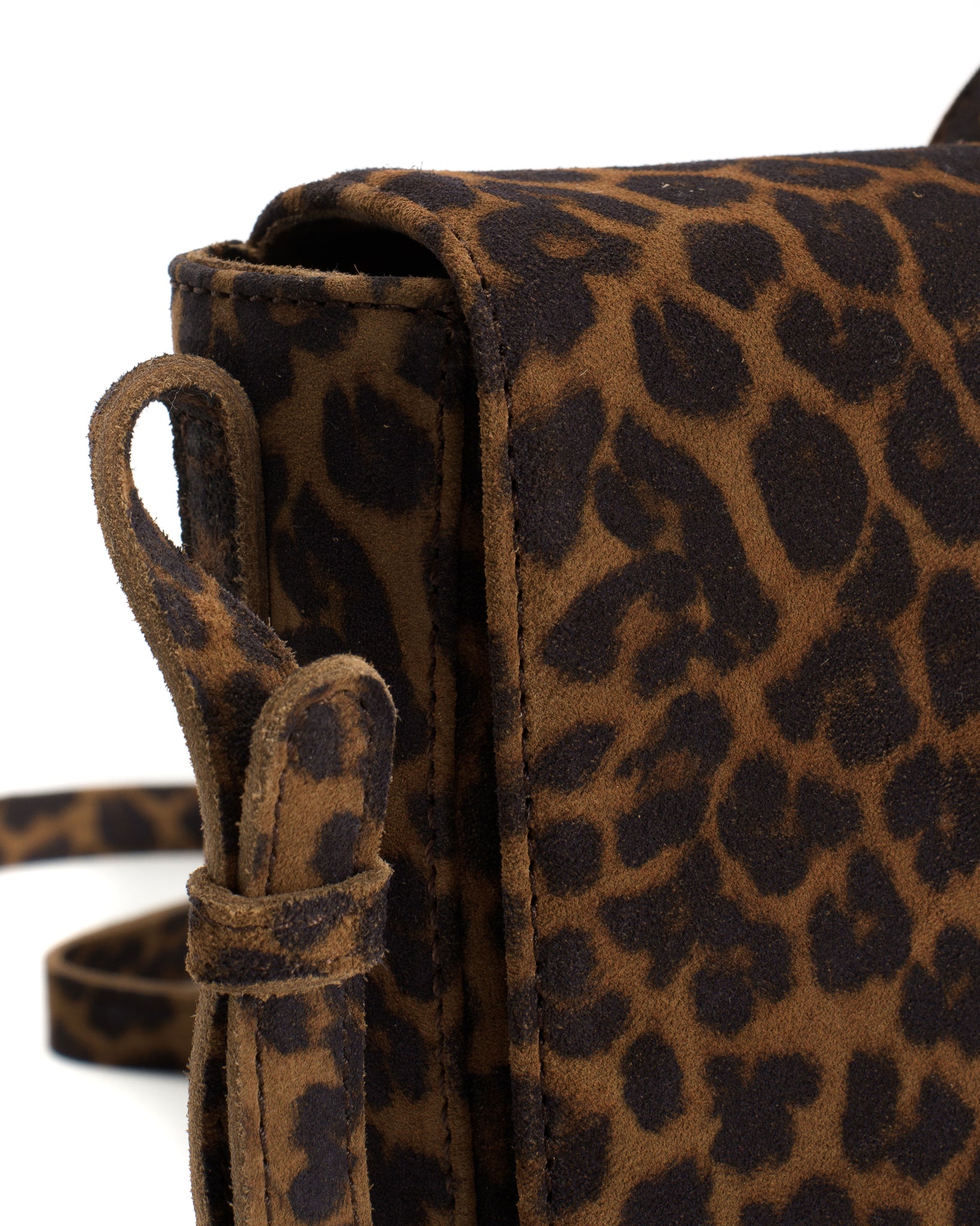 Sicha crossover bag Calf suede print Leopard