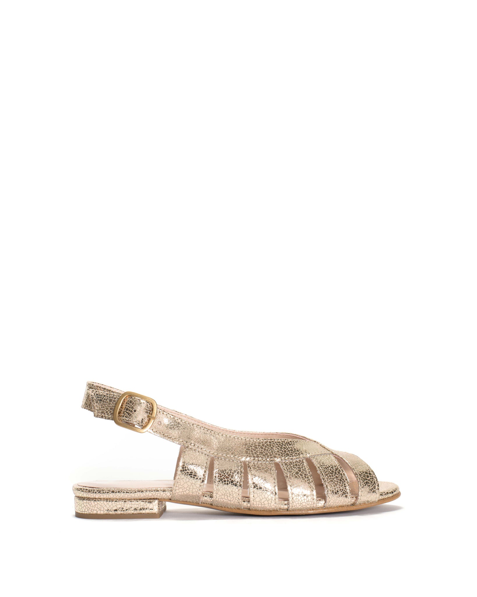 Sophie 20 Crackled metallic vegan Champagne