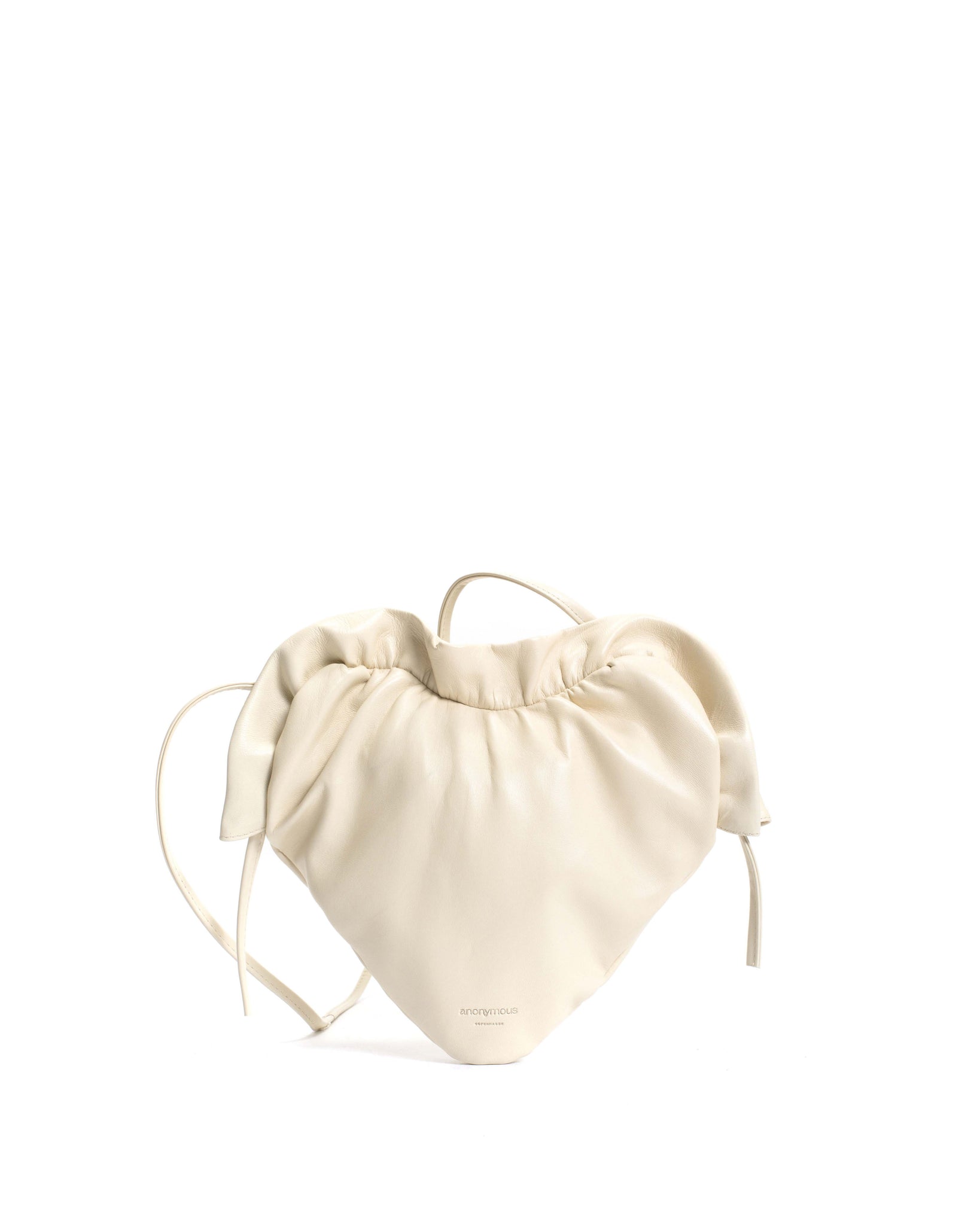 Zally heart bag Shiny lamb White sand